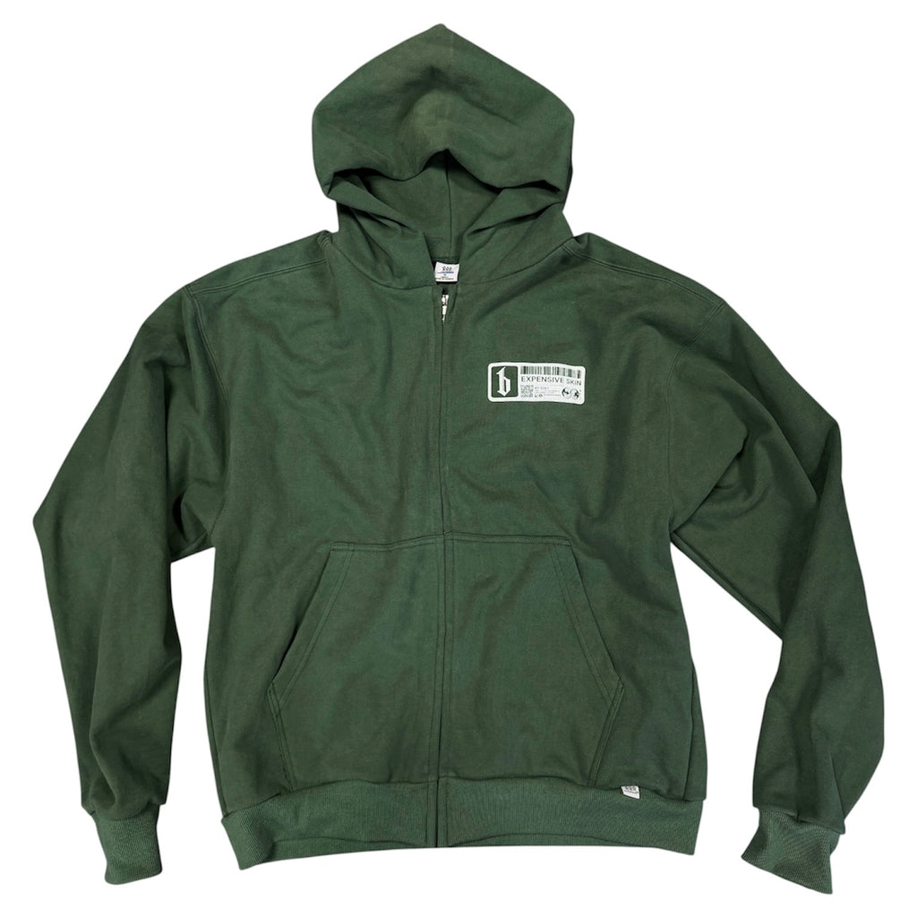 GREEN ZIP-UP SWEATER